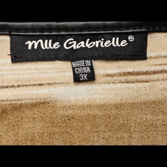 MLLE GABRIALLE Plus Size Multi- Color Stripped Wrap 1/2'Sleeve Midi Dress 3X - Picture 11 of 15